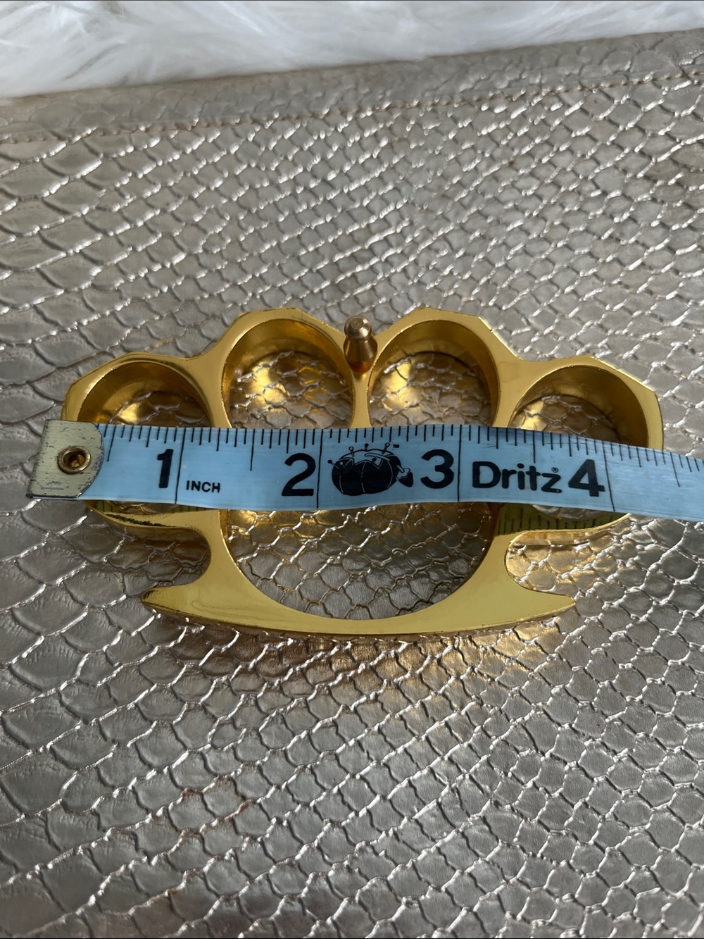 Brass Knuckle Decorative Accent - Gold Tone - Picture 3 of 3